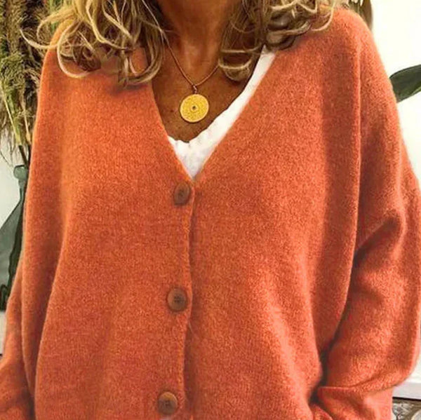 Amiyah – Schicker, einfarbiger, lockerer Herbstpullover für Damen