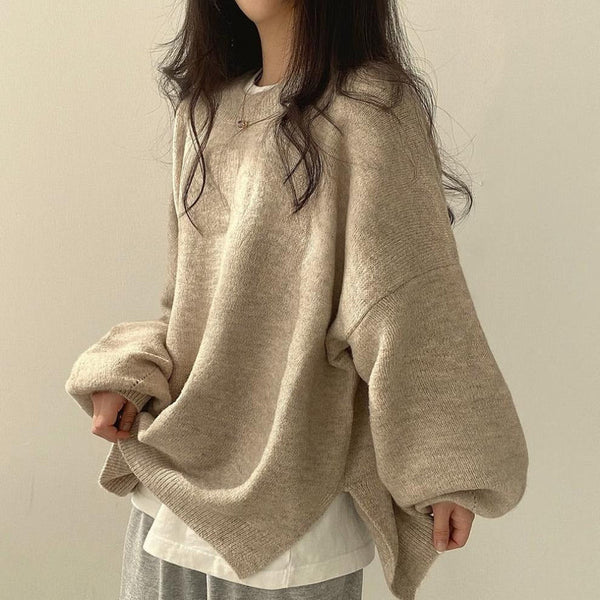 Alva - Weiter Pullover mit Puffärmeln