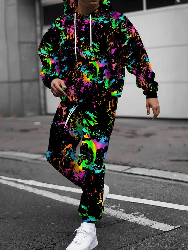 Canute - 3D-Print Hoodie mit Langarm & Jogginghose