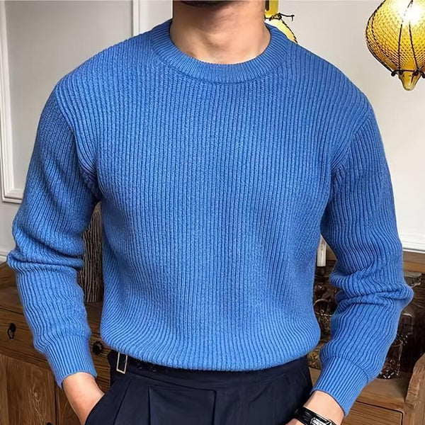 Leo - Klassischer, eleganter Strukturpullover für den Herbst für Männer