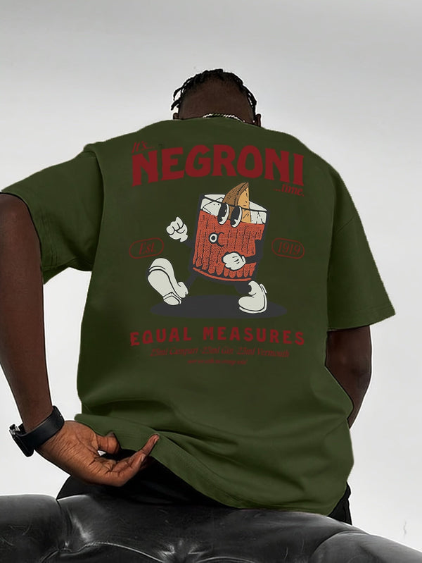 Clayland - Casual Print T-Shirt mit Negroni Grafik
