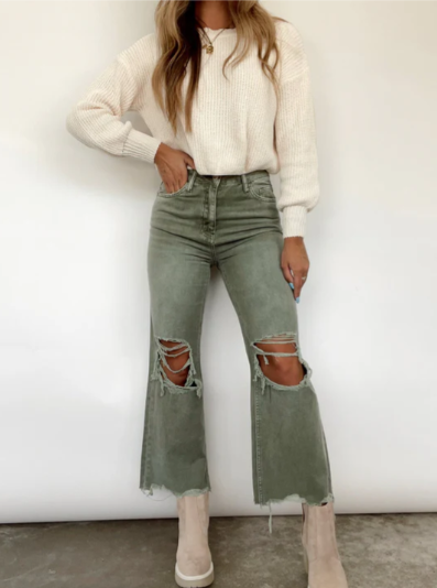 Zerrissene Jeans für lässigen Look