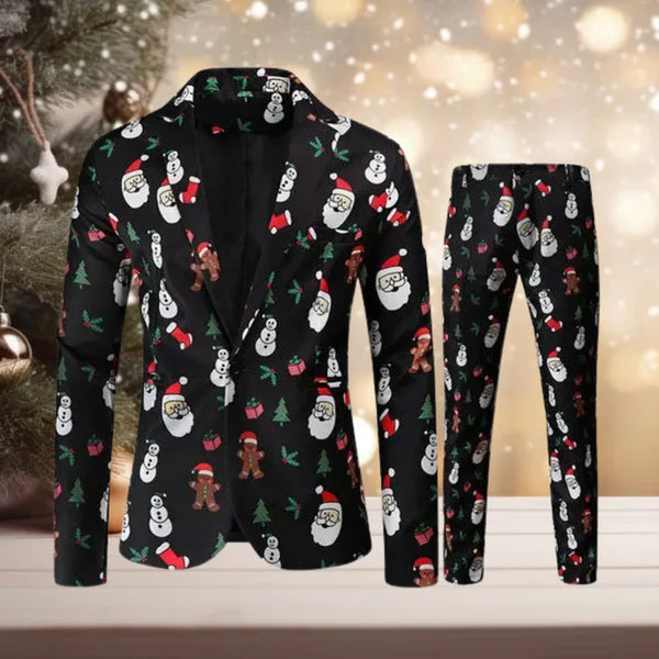 Darren – Stilvolles, klassisches Winter-Weihnachtskostüm-Set für Männer
