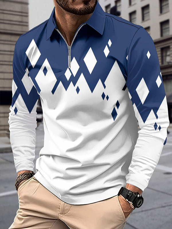 Cuma- Langarm Zipper-Hemd für Herren