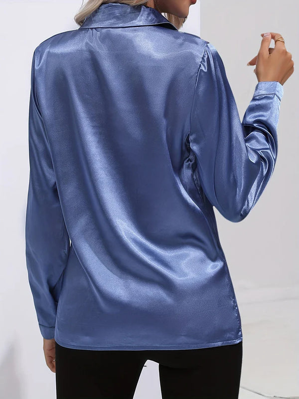 Zariah – Schicke, elegante Satinbluse für den Herbst für Damen