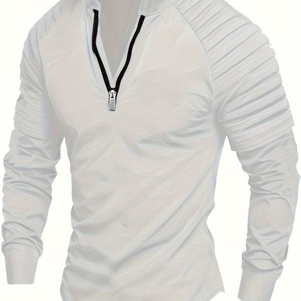 Marco - Herren Langarmshirt mit Reißverschluss