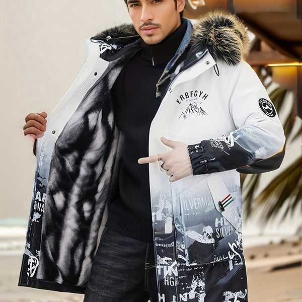 Elias - Herren Parka mit Grafischem Design